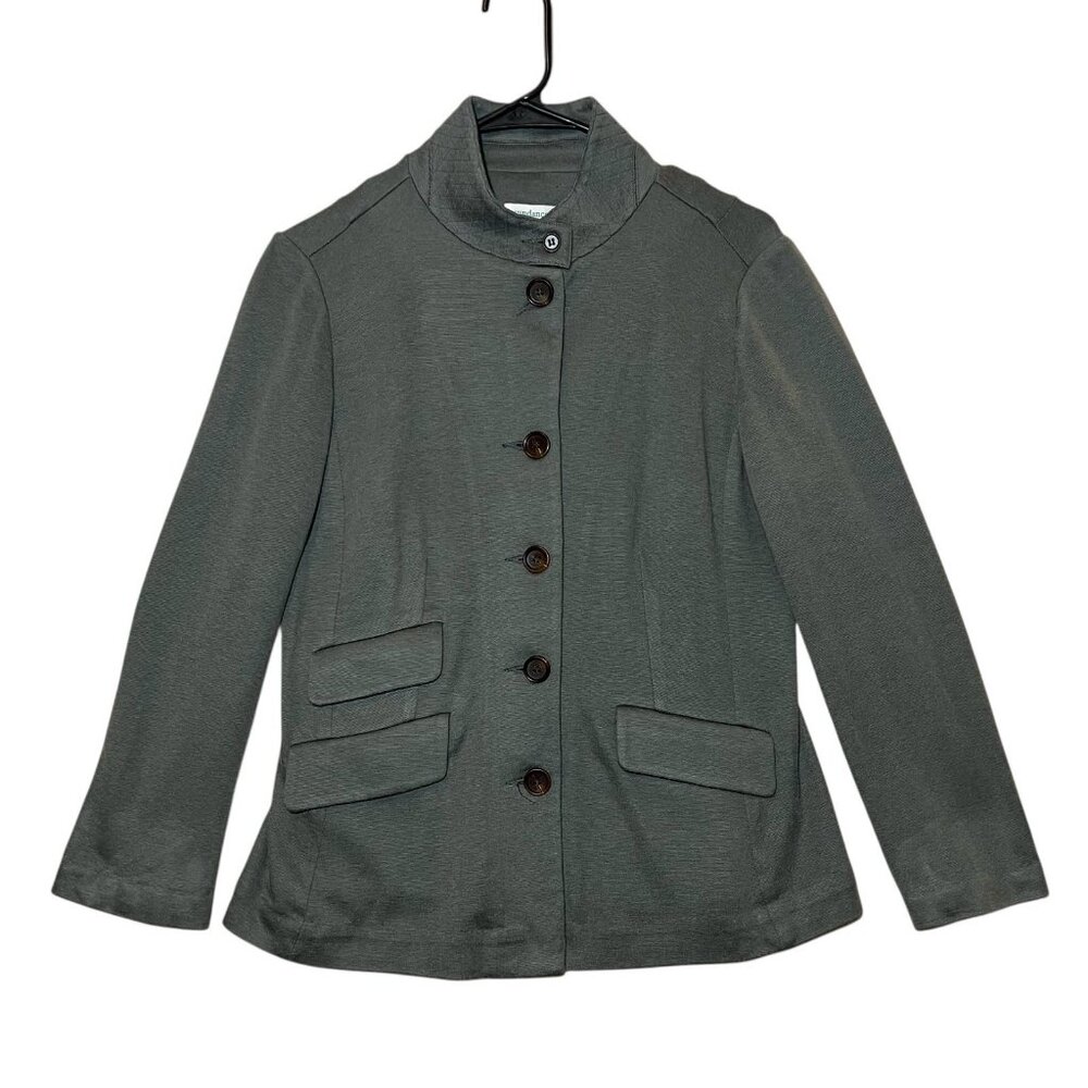 Sundance Women Spring Street Blazer Jacket Size Medium Wool Blend Stretch Gray - Picture 2 of 7